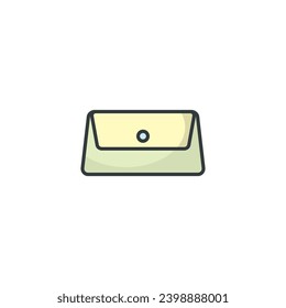 Plantillas de diseño de vectores de iconos de bolsas de embrague sencillas y modernas