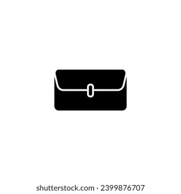Plantillas de diseño de vectores de iconos de bolsas de embrague sencillas y modernas