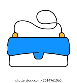 clutch bag line icon vector. clutch bag sign. isolated symbol illustration