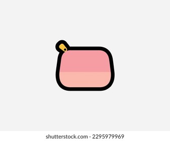 Clutch bag vector icon. Emoji illustration. Isolated clutch bag vector emoticon