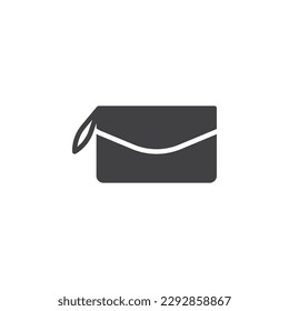 Beutel, Vektorsymbol. volles Flachzeichen für mobiles Konzept und Webdesign. Handbag-Glyph-Symbol. Symbol, Logo-Abbildung. Vektorgrafik