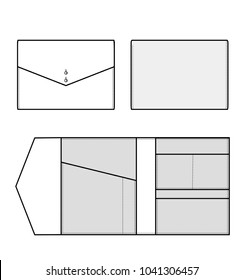 Clutch BAG vector illustration flat sketches
