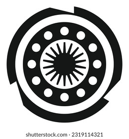 Clutch disc icon simple vector. Car disk. Auto cover