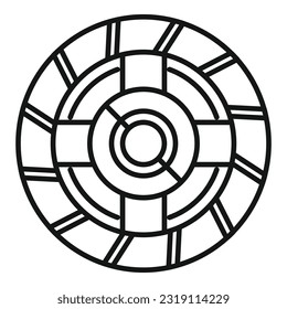 Umrandungsvektor für das Scheibensymbol zusammenfassen. Reparatur-Kit. Autoabdeckung