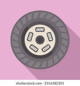 Clutch equipment icon flat vector. Car disk. Machine system