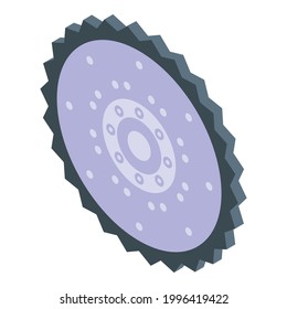 Clutch gear icon. Isometric of Clutch gear vector icon for web design isolated on white background