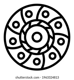 Clutch part icon. Outline Clutch part vector icon for web design isolated on white background