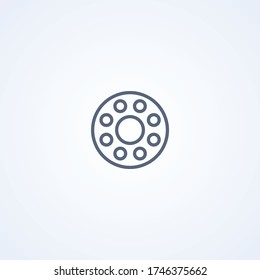 Clutch part, vector best gray line icon on white background, EPS 10