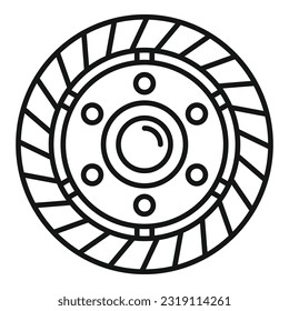 Clutch pressure cover icon outline vector. Car disk. Machine engine