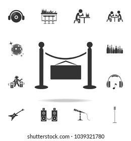 cluv on chain hanged board icon. Detailed set of night club and disco icons. Premium quality graphic design. One of the collection icons for websites, web design, mobile app on white background