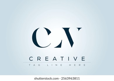 CLV abstract letter logo design. This logo is designed by three abstract letters.