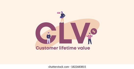 CLV Customer Lifetime Value. Technology Of Ecommerce Trade And Successful Financial Income Distribution Corporate Business Protection Of Retail Product Industrial Loans And Countering Vector Crisis.