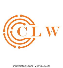 CLW letter design. CLW letter technology logo design on white background. CLW Monogram logo design for entrepreneur and business