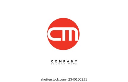 Letras alfabéticas CM Iniciales logotipo de monograma MC, C y M