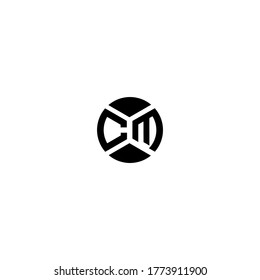 Elementos de la plantilla de diseño de iconos del logotipo C M
