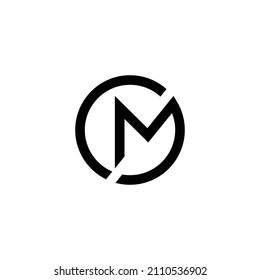 CM circle logo - minimal logo - Round CM design