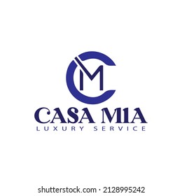 CM company logo vector design.