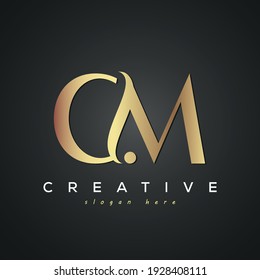 Logo de la carta de lujo creativa de CM