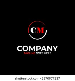 CM creative modern letters logo design template