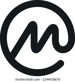 CM cryptocurrency icon vector illustration