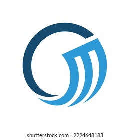 cm cw om circle logo template