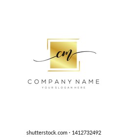 CM handwriting initial logo template vector.