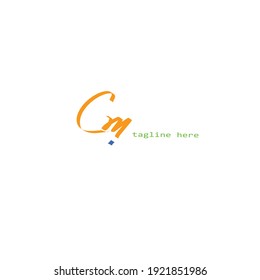 Cm handwritten logo for identity