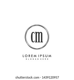 CM Initial beauty monogram logo vector