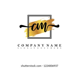 CM Initial handwriting logo concept