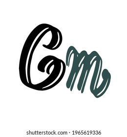 Cm initial handwritten logo for identity