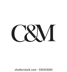C&M Initial logo. Ampersand monogram logo