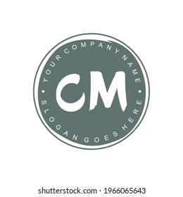 CM Logo inicial Branding Brush negocio de bodas