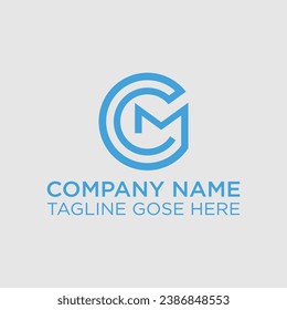 CM initial logo design, logo,  Letter Logo Design Template, initial  design, CM , CM Letter  Template,  design with simple style vector image. cm letter logo.  vector .creative letter .Vector.