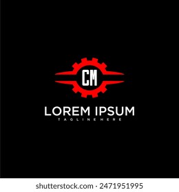 CM initial monogram for automotive logo design vector