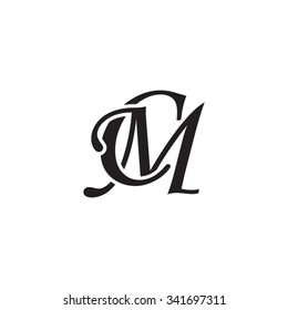 CM initial monogram logo