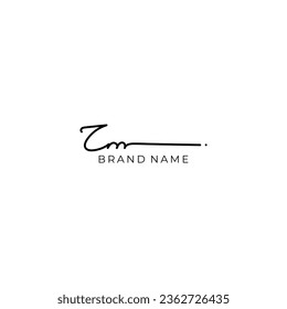 Cm Initial signature logo vector design