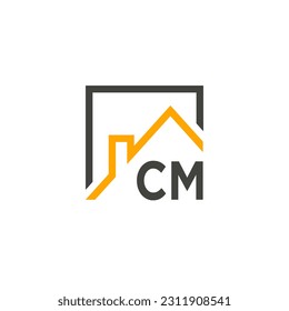 CM initials homes modern building company logo vector.eps