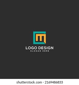 CM letter Construction Logo design vector illustration