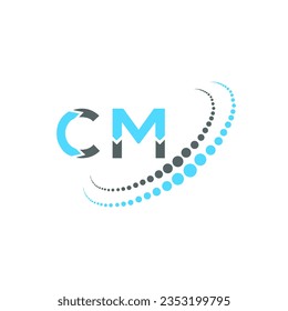 CM letter logo creative design. CM unique design.

