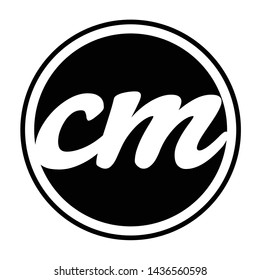 Cm Letter Logo Design C M Stock Vector (Royalty Free) 1436560598 ...