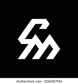 CM letter logo design, CM monogram initials letter logo concept, modern company logo