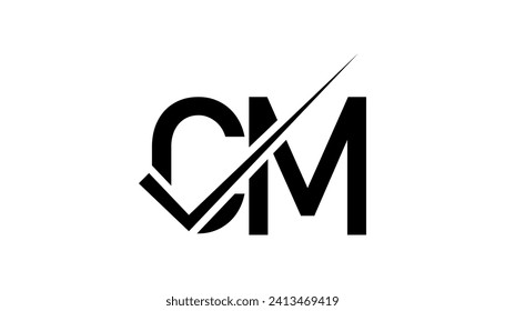 CM Letter Logo Design Template Vector. Creative initials letter CM logo concept.