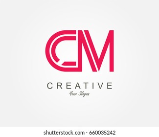 CM Letter Logo Design Template Element