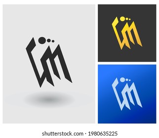 CM LM creativo logotipo innovador vector monograma carta inicial marca moderna plantilla de logotipo de la empresa