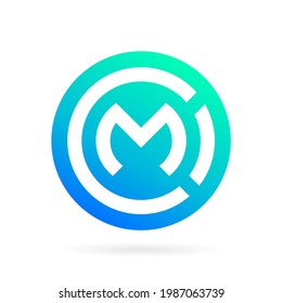 Cm logo with circle symbol