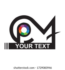 CM logo conceptual design. vector.