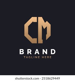 CM Diseño de Logo. Moderno, minimalista, elegante y lujoso logotipo de CM. Letra del alfabeto CM Diseño de logotipo para la identidad comercial Corporativa de la marca.