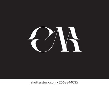 CM Logo Design Template Vector Graphic Branding Element.
