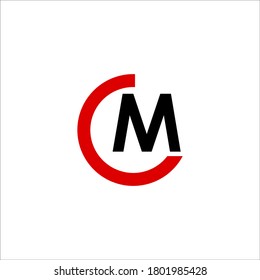 CM logo design vector sign