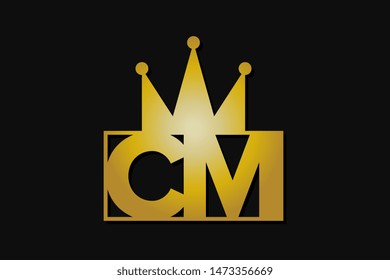 cm logo with gold crown